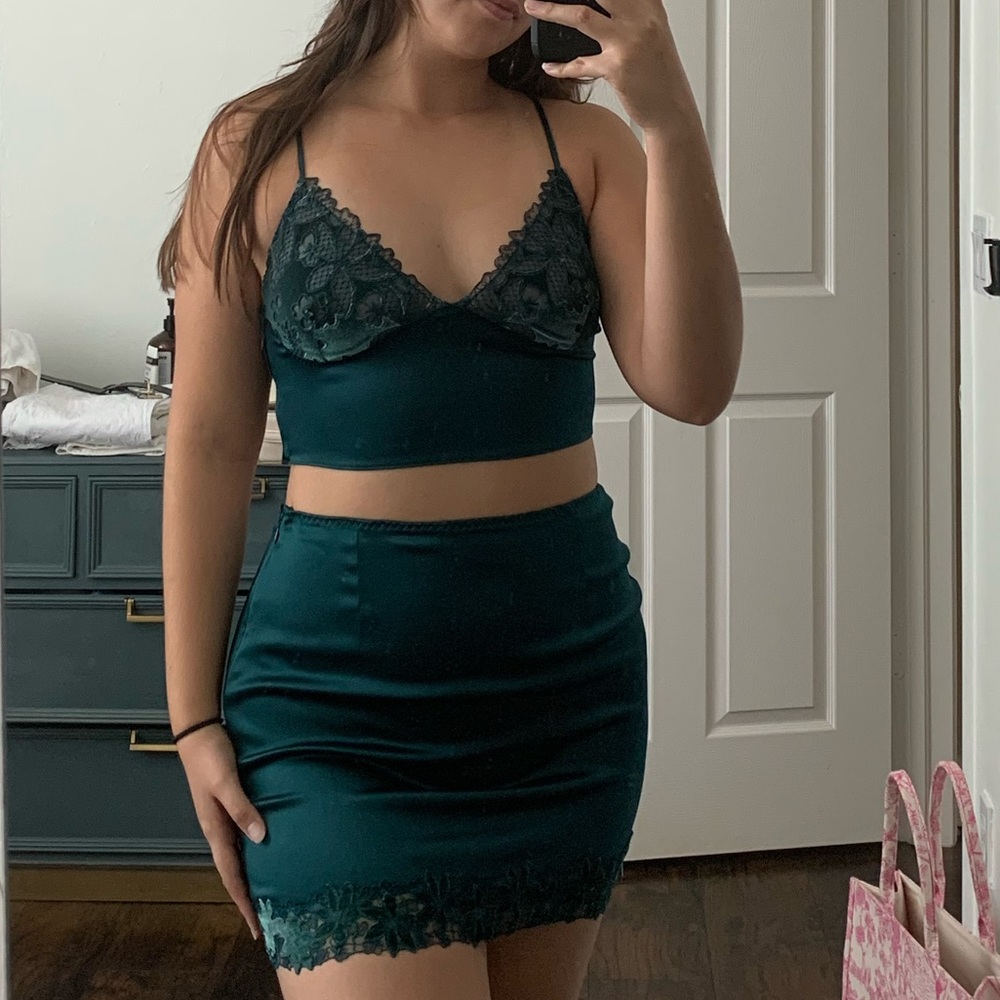 Lace skirt and top set